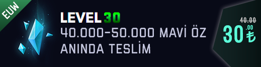 <b>EUW</b> 40-50K Mavi Öz Unranked Hesap 