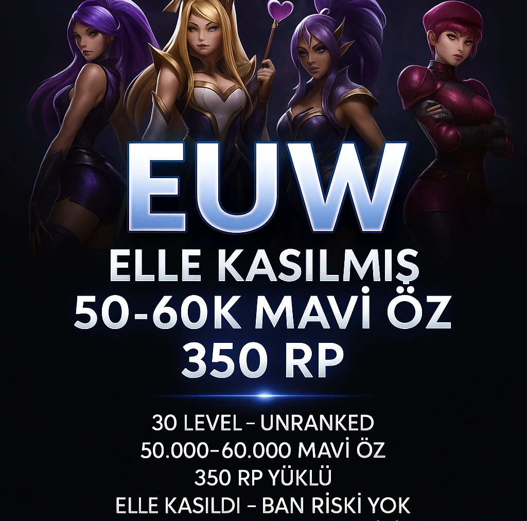 <b>EUW</b> Handmade Unranked Hesap 